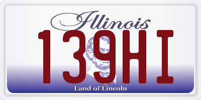 IL license plate 139HI