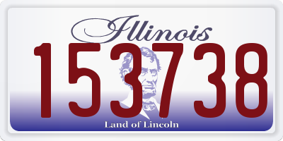 IL license plate 153738