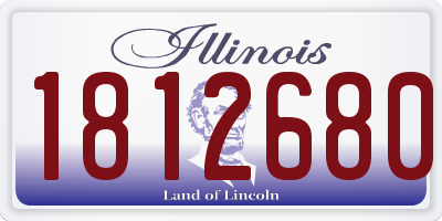 IL license plate 1812680