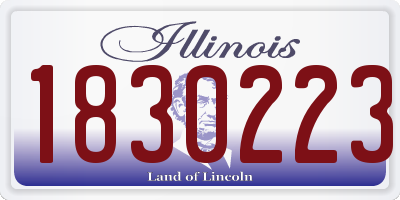 IL license plate 1830223