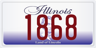 IL license plate 1868