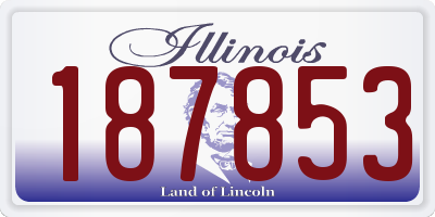 IL license plate 187853