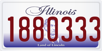 IL license plate 1880333