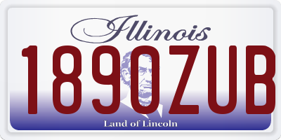 IL license plate 1890ZUB