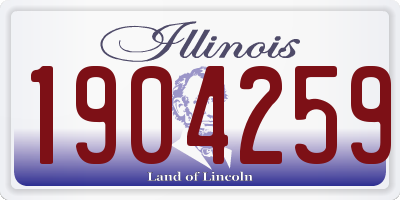 IL license plate 1904259