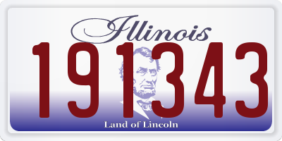 IL license plate 191343