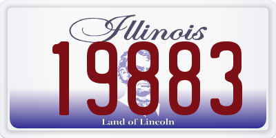 IL license plate 19883