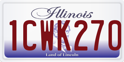 IL license plate 1CWK270