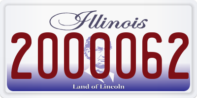 IL license plate 2000062