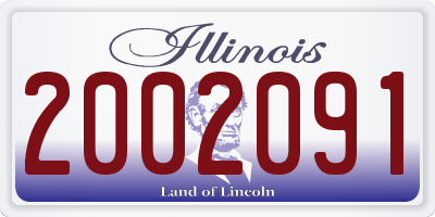 IL license plate 2002091