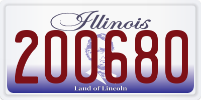 IL license plate 200680