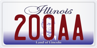 IL license plate 200AA