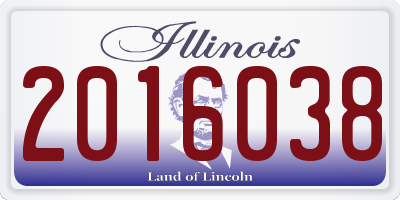 IL license plate 2016038