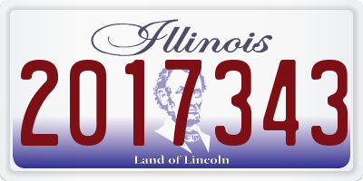 IL license plate 2017343