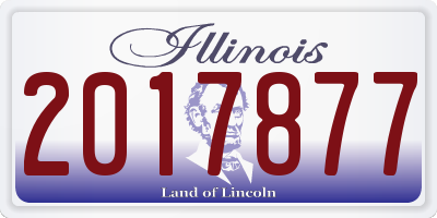 IL license plate 2017877