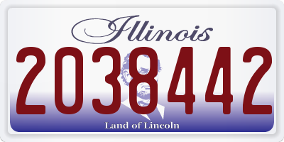 IL license plate 2038442