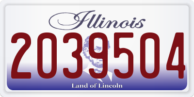 IL license plate 2039504