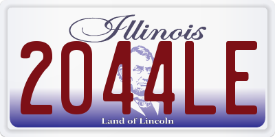 IL license plate 2044LE