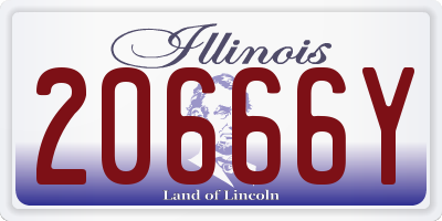 IL license plate 20666Y