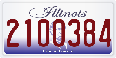 IL license plate 2100384