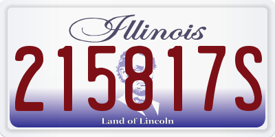 IL license plate 215817S