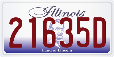 IL license plate 21635D