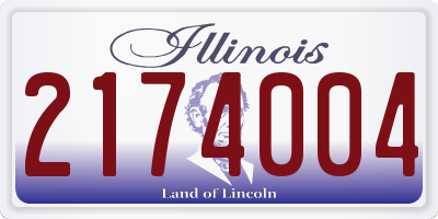 IL license plate 2174004