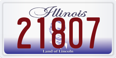 IL license plate 21807