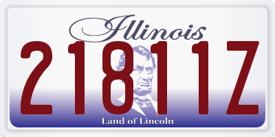 IL license plate 21811Z