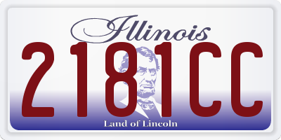 IL license plate 2181CC