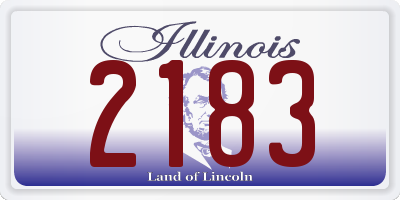 IL license plate 2183