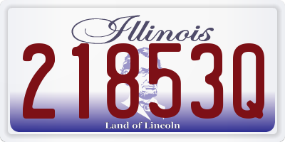 IL license plate 21853Q