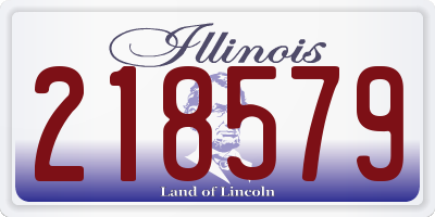 IL license plate 218579