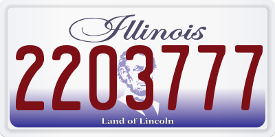 IL license plate 2203777