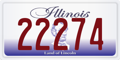 IL license plate 22274