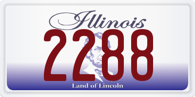 IL license plate 2288