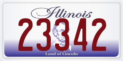 IL license plate 23342