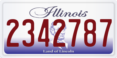 IL license plate 2342787