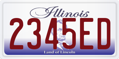 IL license plate 2345ED