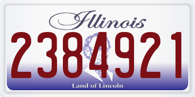 IL license plate 2384921