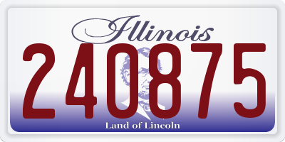 IL license plate 240875