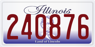 IL license plate 240876