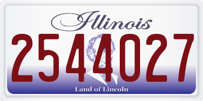 IL license plate 2544027