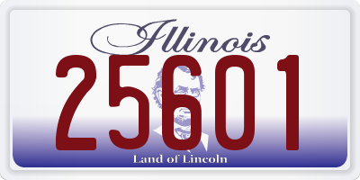 IL license plate 25601