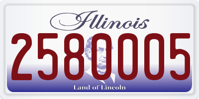 IL license plate 2580005