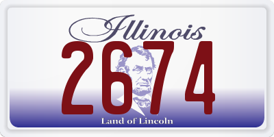 IL license plate 2674