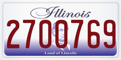 IL license plate 2700769