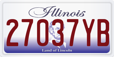 IL license plate 27037YB