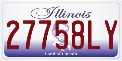 IL license plate 27758LY