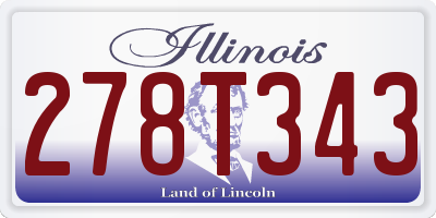 IL license plate 278T343